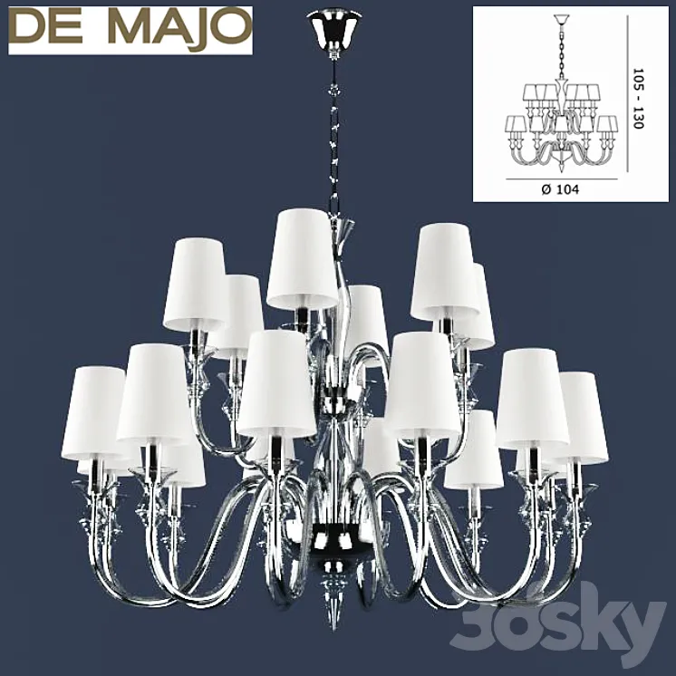 Chandelier De Majo 2599 K12 +6 SHADE 3DS Max