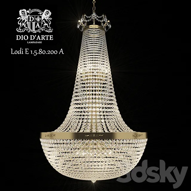 Chandelier Dio D’Arte Lodi E 1.5.80.200 A 3DS Max Model