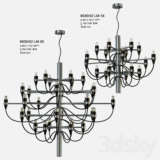 Chandelier Divinare Molto 3DS Max Model