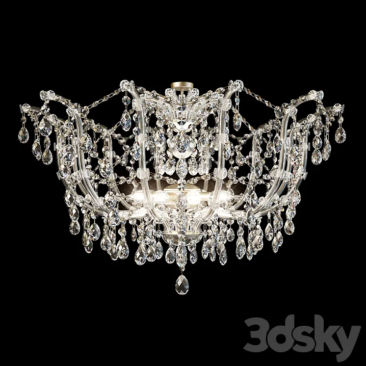 Chandelier DUE EFFE 8 LAMP 3DS Max