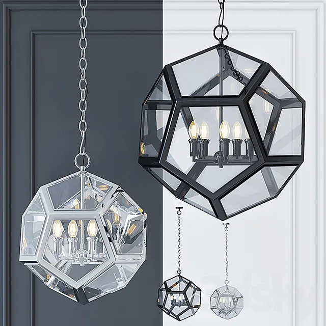 Chandelier Eichholtz Yorkshire M black 3ds Max