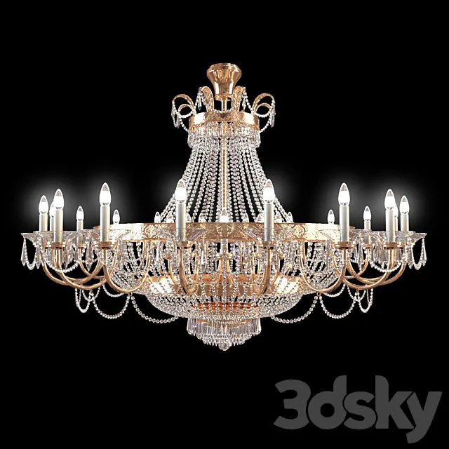 Chandelier Empire Crystal Chandelier 3ds Max