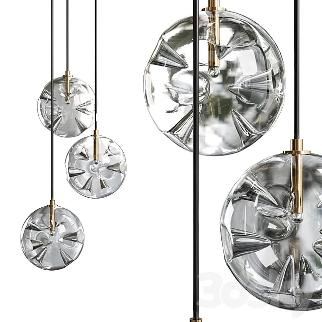 Chandelier fireball 3DS Max Model