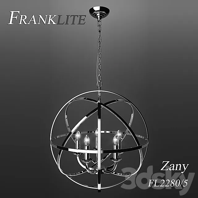 Chandelier Franklite Zany FL2280 _ 5 3DS Max Model