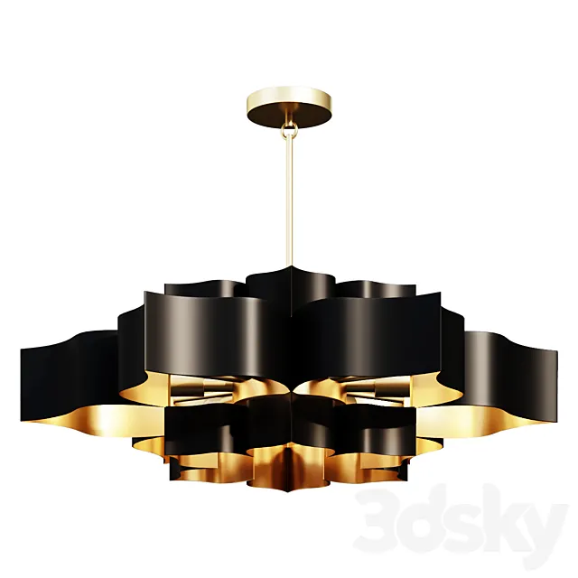 Chandelier GRAND LOTUS CHANDELIER SKU CH15325 BK lamp 3DS Max Model