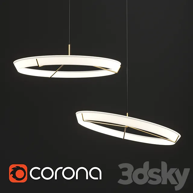 Chandelier Halo Jewel 3DS Max Model