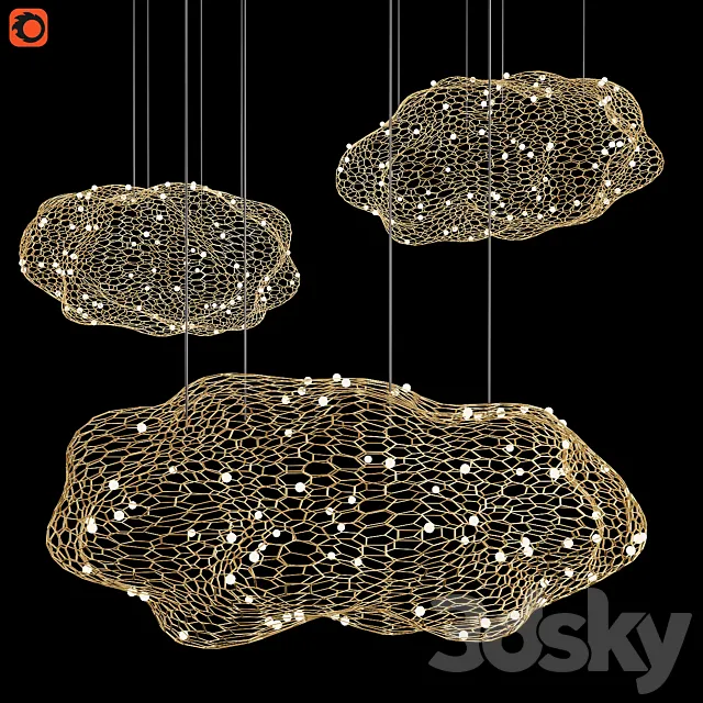 Chandelier Hanging Clouds 3DSMax File