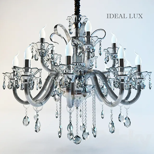 Chandelier Ideal lux Colossal 3DS Max Model