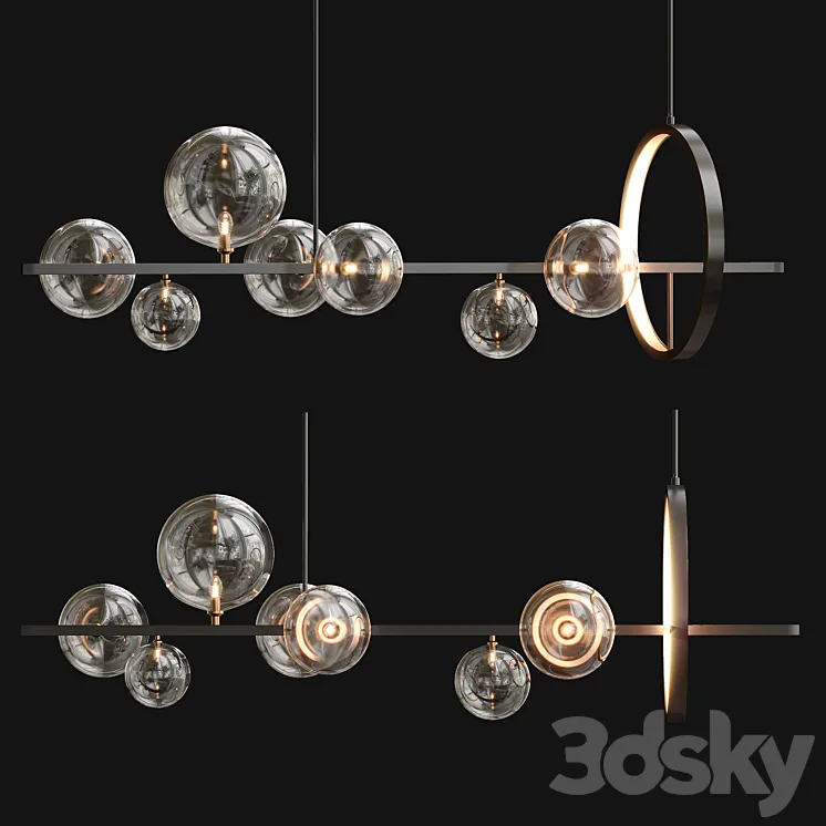Chandelier IONA L 3DS Max