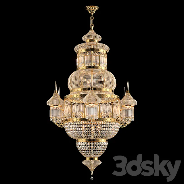Chandelier Islamic Moroccan Crystal Chandelier Model: CS 7000 3ds Max