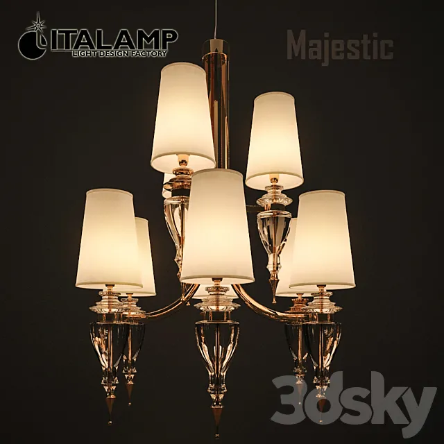Chandelier Italamp MAJESTIC T410 _ 6 + 3 3ds Max