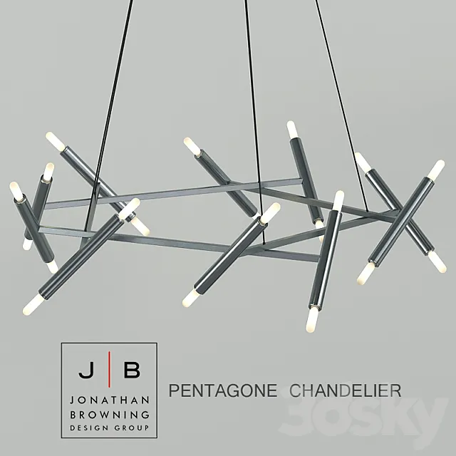 Chandelier Jonathan Browning Pentagone 3DSMax File