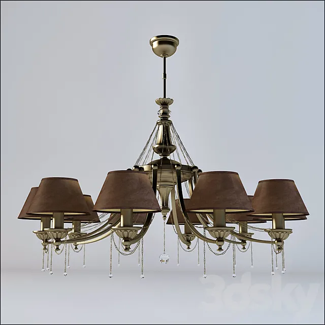 Chandelier Kutek Lugano LUG-ZW-10 (P _ A) 3DS Max Model