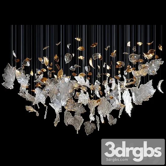 Chandelier Light Vargov Frozen Leaves 1 3dsmax Download