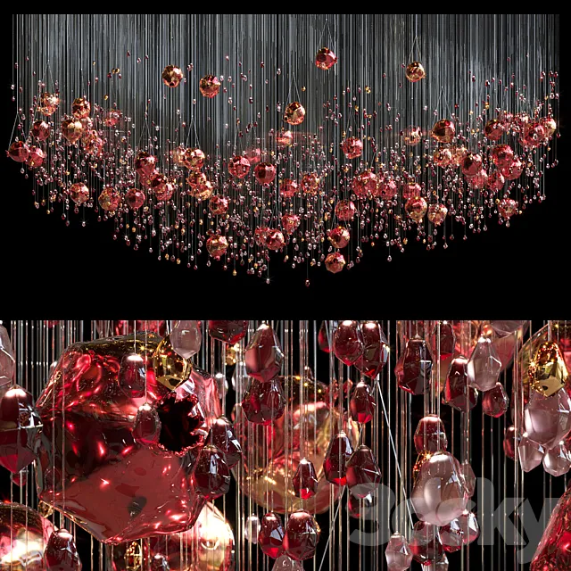 Chandelier Light Vargov – Garnet 3DS Max Model