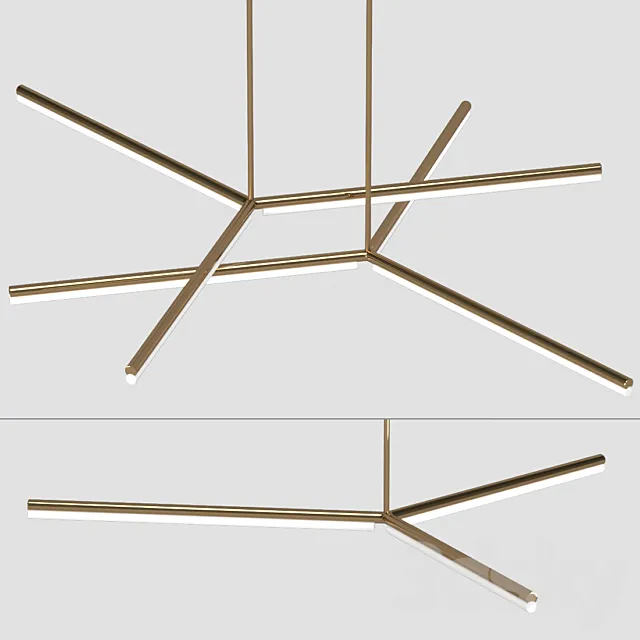 Chandelier Lit Lines 3ds Max