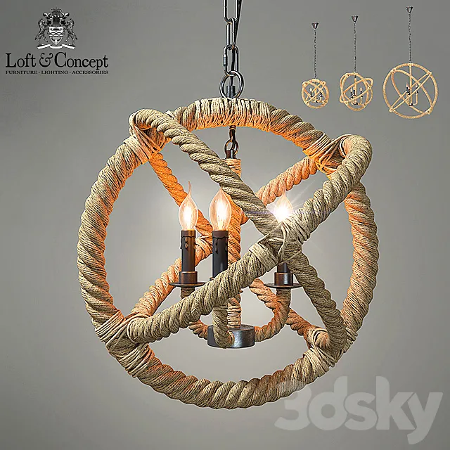 Chandelier Loft American Sphere 3DSMax File