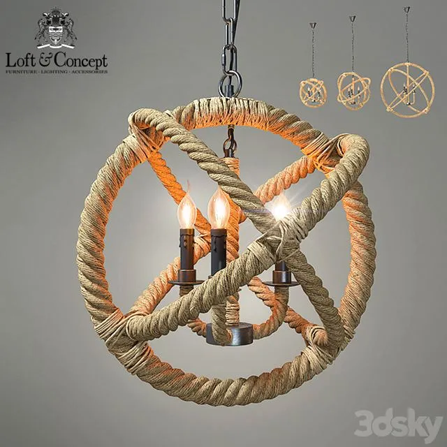 Chandelier Loft American Sphere 3dsMax Model