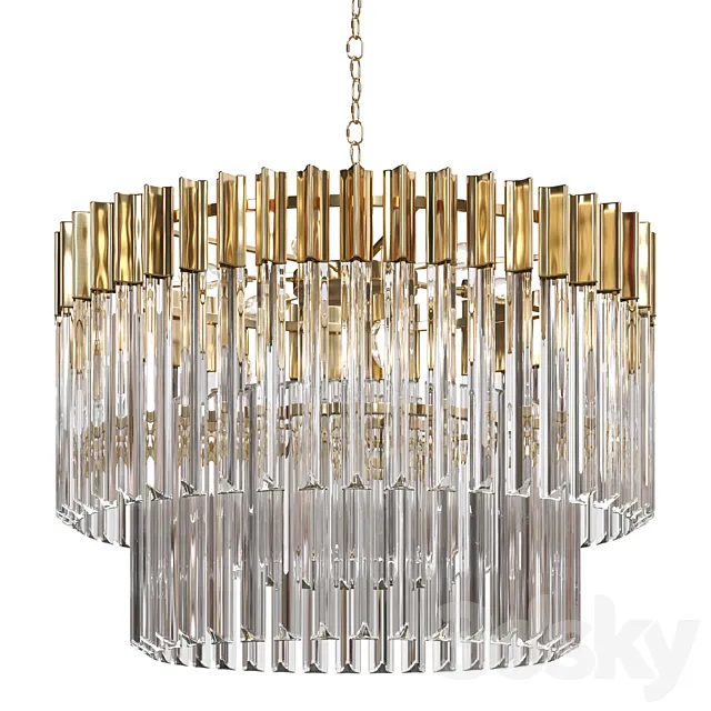 Chandelier Loft Concept Triangular Canes Coliseum 3ds Max