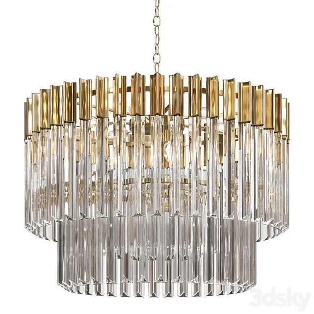 Chandelier Loft Concept Triangular Canes Coliseum 3dsMax Model