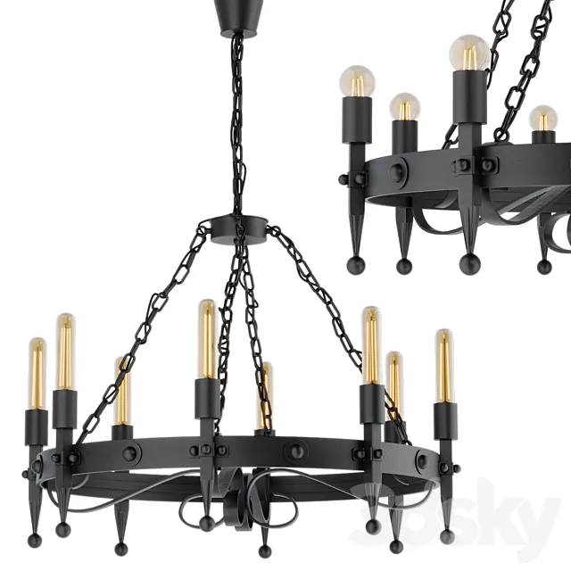 Chandelier Loft Industry – Camino 3ds Max