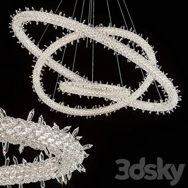 Chandelier Lorenza by GLCrystal d100cm * 80cm * 60cm 3DS Max Model