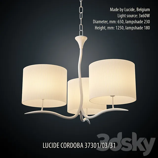 Chandelier LUCIDE CORDOBA 37301_03_31 3DS Max Model