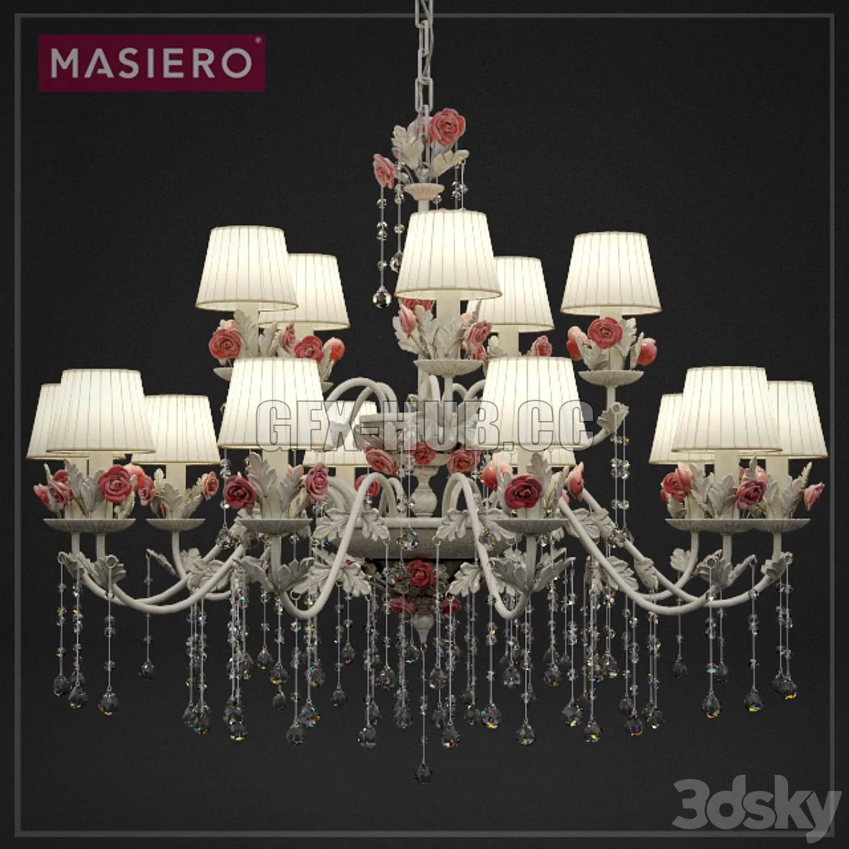 Chandelier Masiero 6190 3dsMax Model