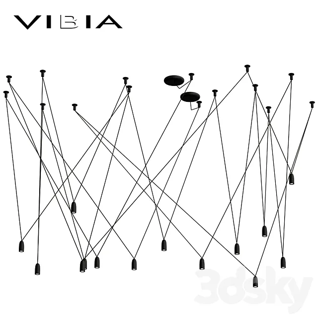 Chandelier MATCH factory Vibia 3DS Max Model