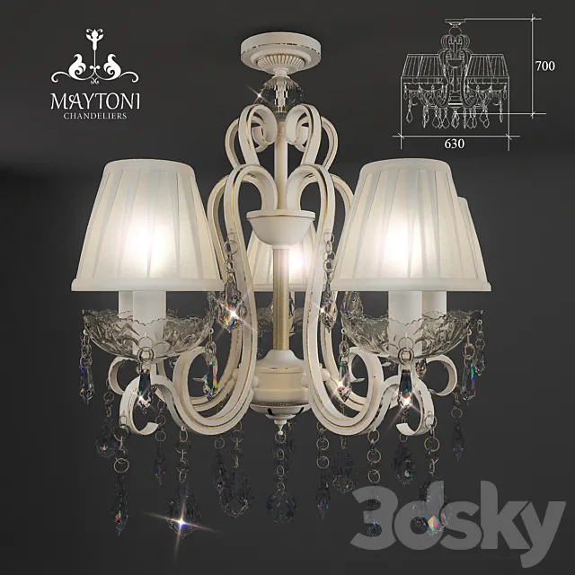 Chandelier maytoni ARM288-05-G 3DS Max Model