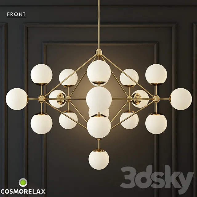 Chandelier modo chandelier white glass designed by jason miller 18 3ds Max