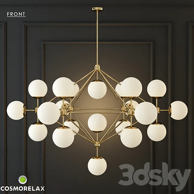 Chandelier modo chandelier white glass designed by jason miller 21 3ds Max