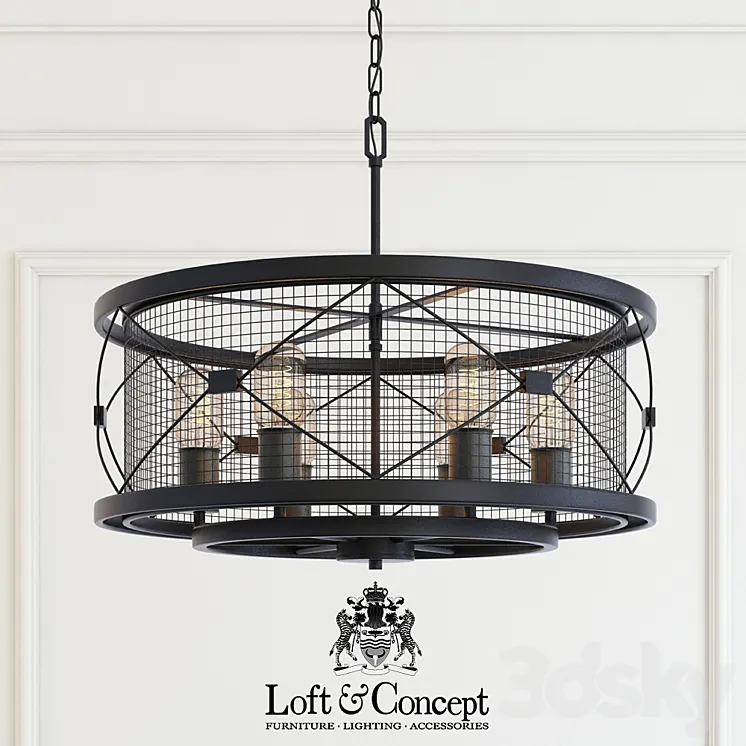 Chandelier mosquitoes caster chandelier 3DS Max