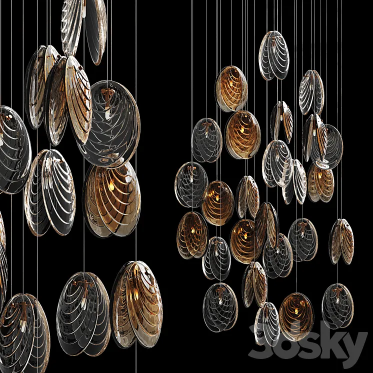Chandelier MUSSELS2 by BOMMA 3DS Max