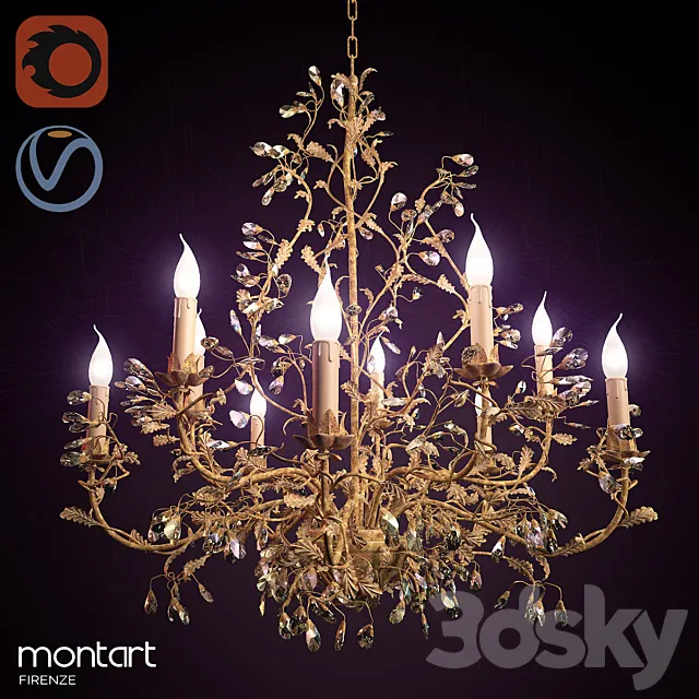 Chandelier Nuova Montart 1258 3ds Max