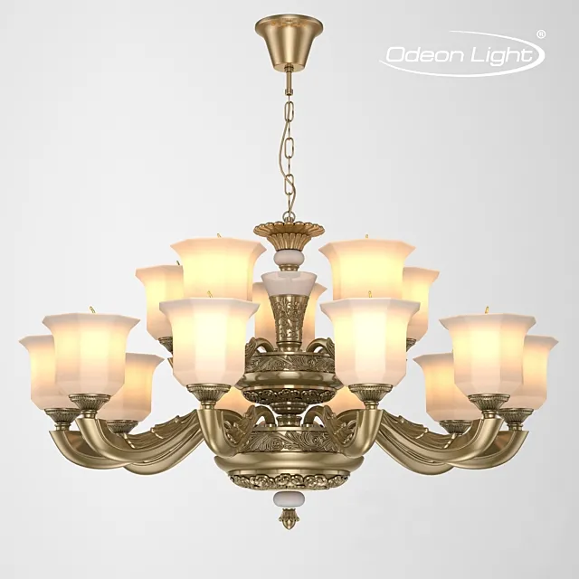 Chandelier ODEON LIGHT 3997_15 MERANO 3DS Max Model