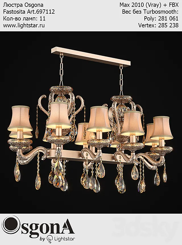 Chandelier Osgona Fastosita Art.697112 3DS Max Model