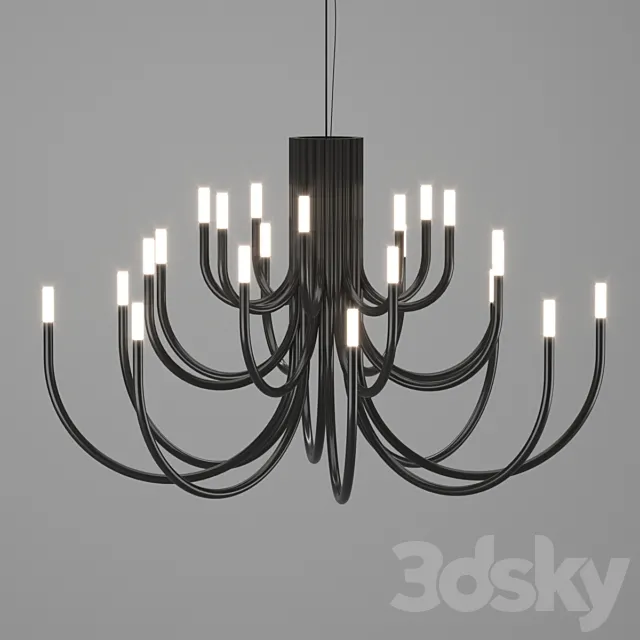Chandelier PALMA BY ALMA LIGHT Black 3ds Max