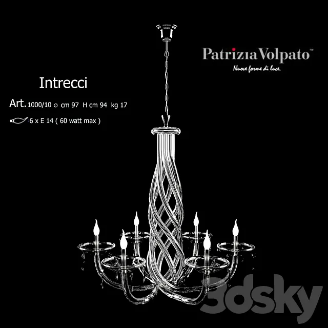 Chandelier Patrizia Volpato 2014 1000_10 CLEAR 3DS Max Model