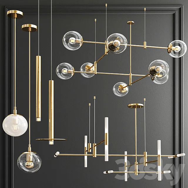 Chandelier & Pendant collection_3 3DS Max Model