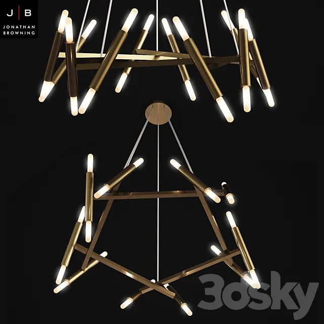 CHANDELIER PENTAGONE LE PETITE JONATHAN BROWNING 3ds Max