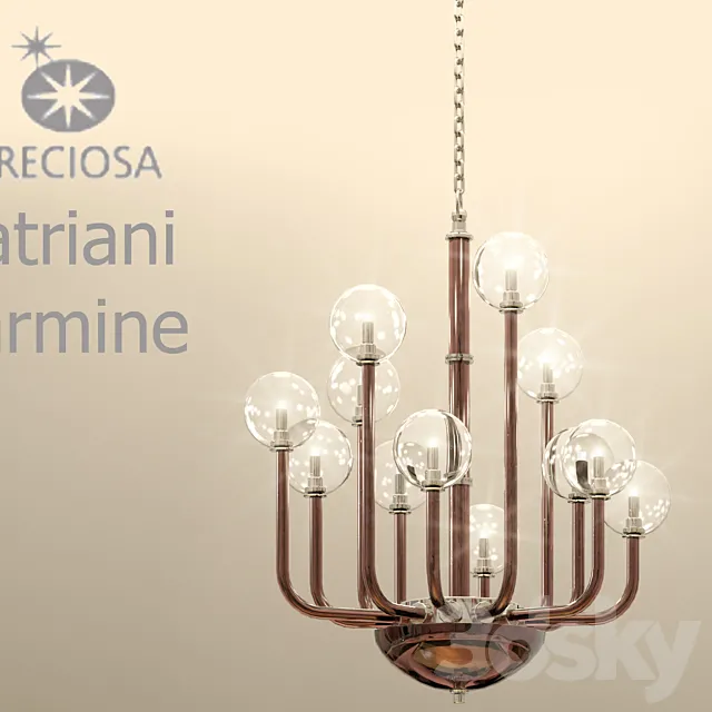 Chandelier Preciosa Satriani Carmine 3DS Max Model