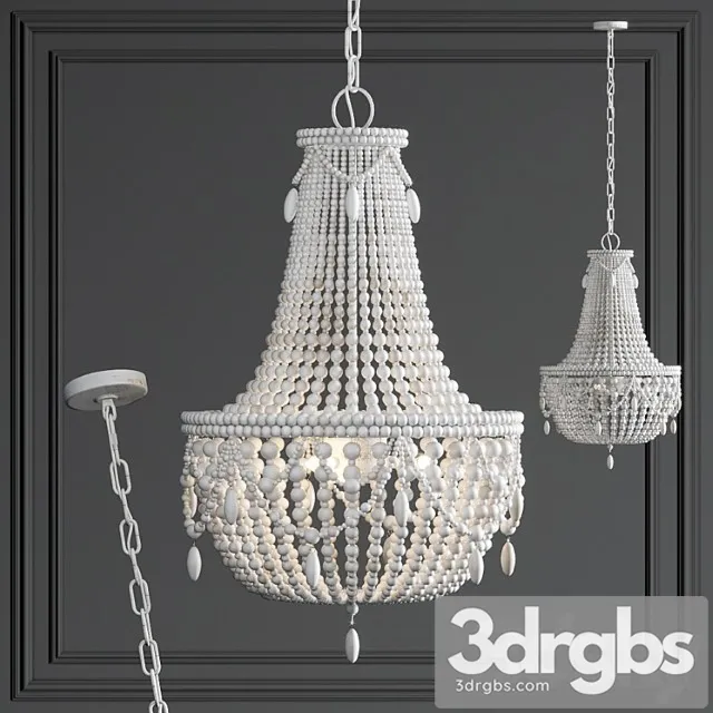 Chandelier rh anselme white wood large chandelier 3dsmax Download