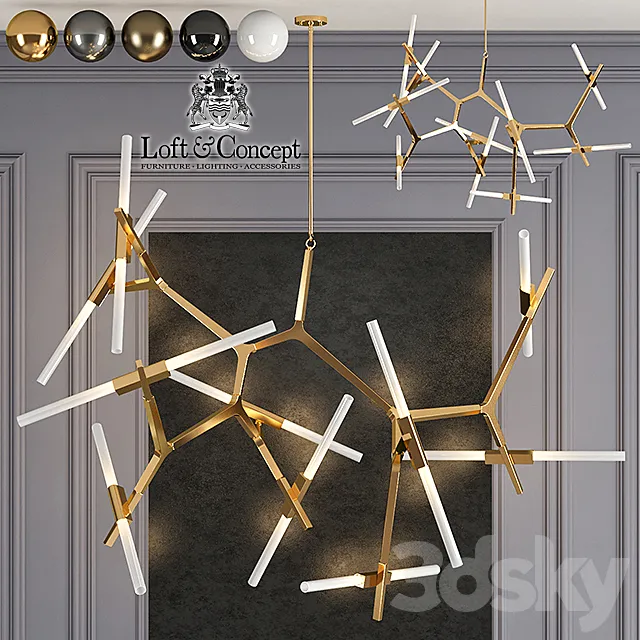 Chandelier Roll and Hill Agnes Chandelier 20 3DSMax File