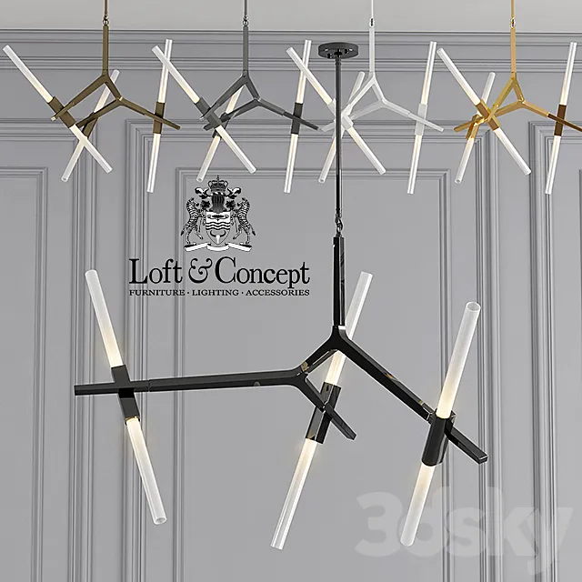 Chandelier Roll and Hill Agnes Chandelier 6 3ds Max