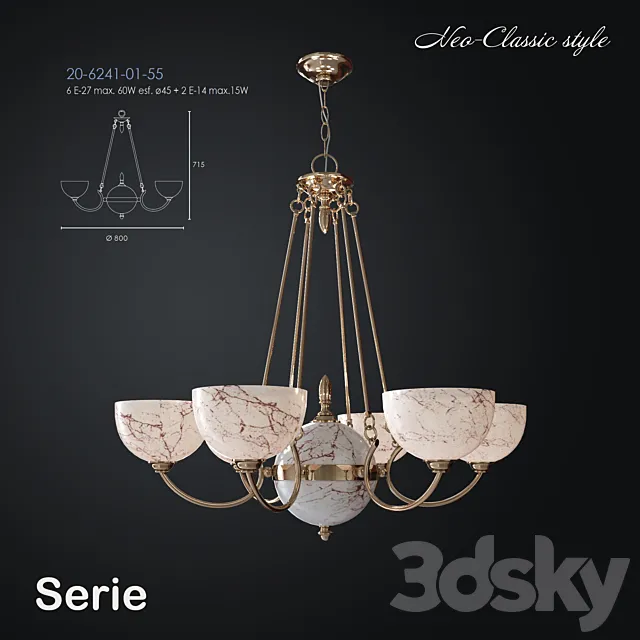 Chandelier Serie 3ds Max