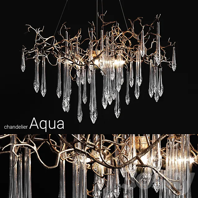 Chandelier serip aqua 3DS Max Model