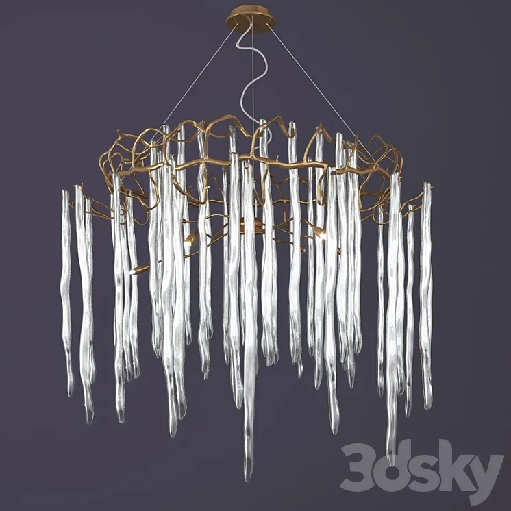 Chandelier Serip Noveltys CT 3298\/13 Clear Glasses 3DS Max