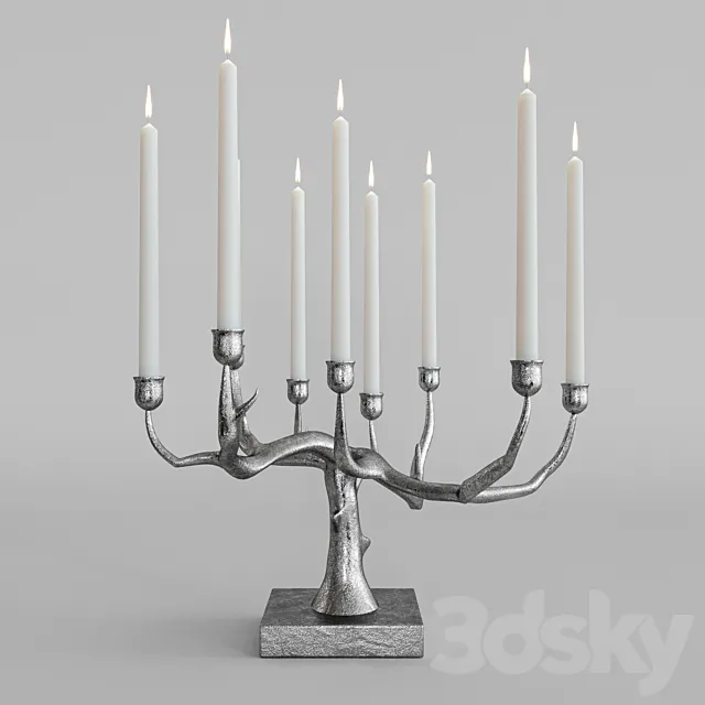 Chandelier silver 3ds Max