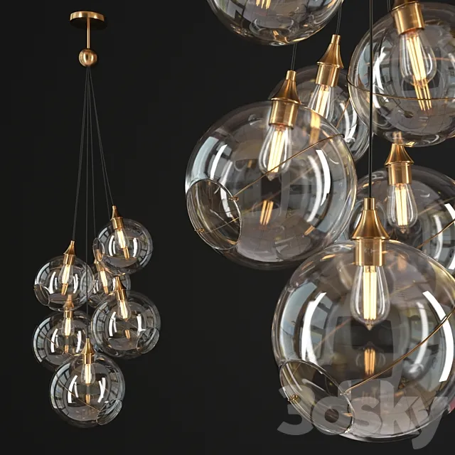 Chandelier Skye 6 Light 3ds Max